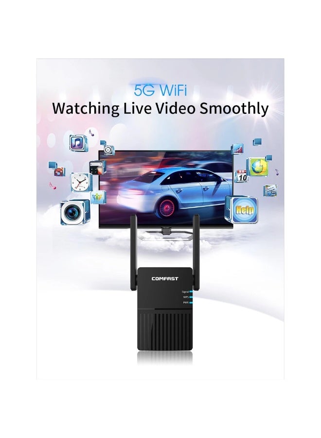 Comfast 300Mbps Wifi Repeater Dual Band 2.4+5.8Ghz Wireless WiFi Extender Booster - Image 2